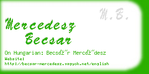 mercedesz becsar business card